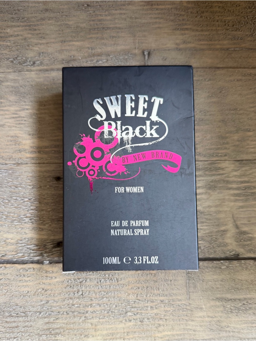 Sweet Black by New Brand Eau de Parfum for women 3.3fl oz
New in sealed box